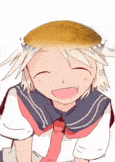 a drawing of a girl wearing a sailor uniform and a red tie