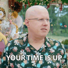 Your Time Is Up Matt Lucas GIF - Your Time Is Up Matt Lucas The Great British Baking Show Holidays GIFs