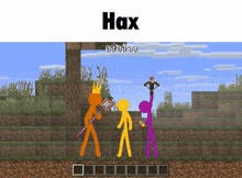a screenshot of a video game with the name hax on top