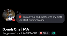 a screenshot of bonelyone 's facebook page