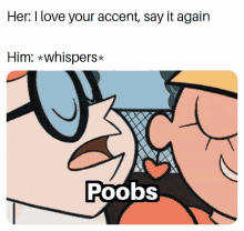 Love Your Accent Whispers GIF - Love Your Accent Whispers Poobs GIFs