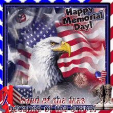 american eagle proud flag memorial day