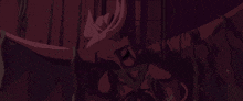 a drawing of a person in a dark room with a purple background