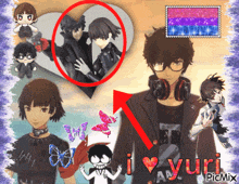a collage of anime characters with the words i love yuri