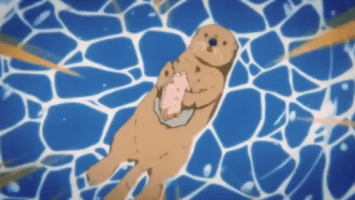 Cute Otter Anime Graphic · Creative Fabrica