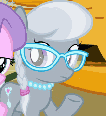 mlp silver spoon pony glasses down my little pony
