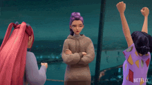 a cartoon character says yeahhhh in a netflix advertisement