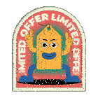 a sticker that says limited offer with a price tag on it