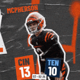 a football player wearing a helmet and a number 13 jersey