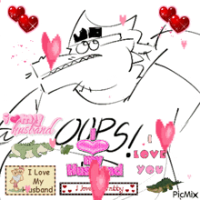 a cartoon of a crocodile saying i love my husband and i love my hubby