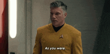 As You Were Captain Christopher Pike GIF - As You Were Captain Christopher Pike Anson Mount GIFs