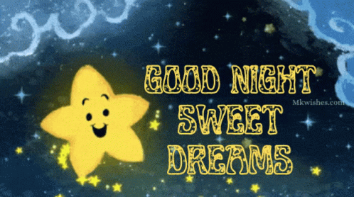 Good Night Have A Nice Dream Sweet Dreams Star Cloud | GIF | PrimoGIF