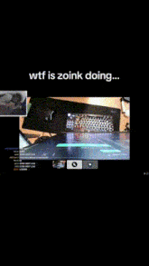 a screenshot of a video with the words wtf is zoink doing