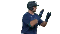 a baseball player wearing a helmet and gloves with the letter e on his shirt
