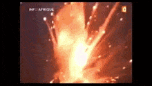 a screen shot of a fire with the words info africa on the bottom right