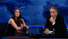 Daily Show GIF - The Daily Show Jon Stewart Allison Brie GIFs