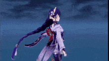a person is flying through the air with a chinese symbol on the ground .