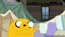 Adventure Time Jake GIF - Adventure Time Jake Cup GIFs