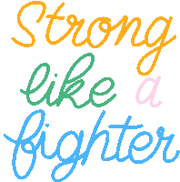 Strong Like A Fighter Selfcare Sticker - Strong Like A Fighter Selfcare Stickers