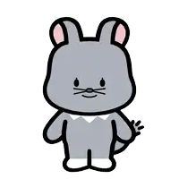 a cartoon drawing of a mouse with a bow tie waving