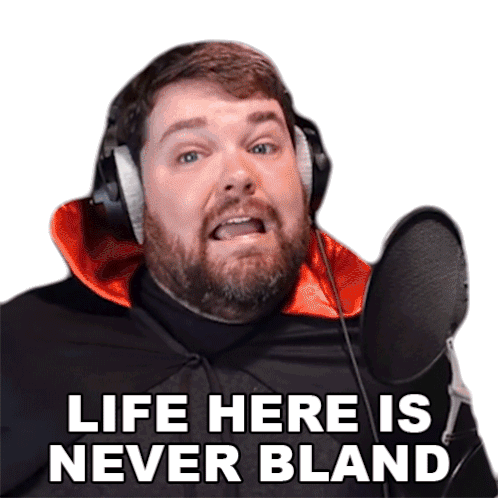 Life Here Is Never Bland Brian Hull Sticker - Life Here Is Never Bland Brian Hull Its Never Boring Stickers