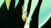 a blurry picture of a person 's feet with a green and yellow background