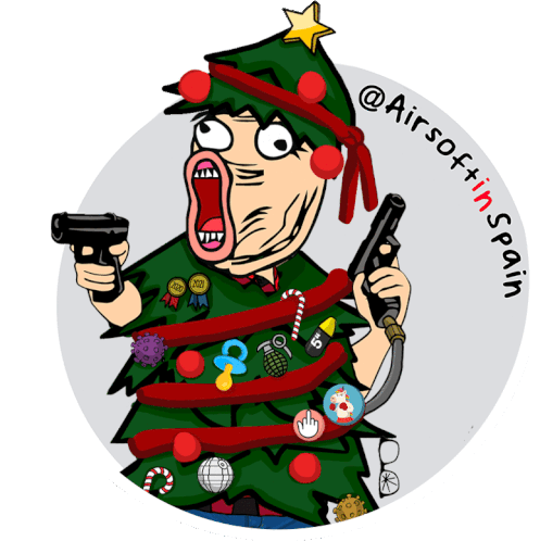 Xmas Guy Airsoft In Spain Sticker - Xmas Guy Airsoft In Spain Ais Mood Stickers