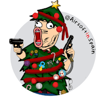 Xmas Guy Airsoft In Spain Sticker - Xmas Guy Airsoft In Spain Ais Mood Stickers