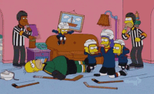 Fight On The Rink GIF - Simpsons Hockey GIFs