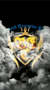 a picture of a shield with a crown and the words guard executive class on it