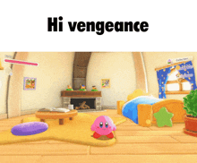 a video game scene with the words hi vengeance on the top