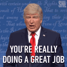Youre Really Doing A Great Job Donald Trump GIF - Youre Really Doing A Great Job Donald Trump Saturday Night Live GIFs