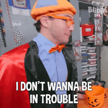I Don'T Wanna Be In Trouble Blippi GIF