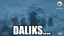 Daliks Game Of Thrones GIF - Daliks Game Of Thrones White Walkers GIFs