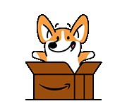 Amazon Corgi Sticker - Amazon Corgi Dog Stickers