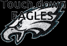 touch down philadelphia eagles glitter football