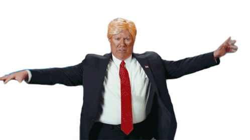 Balancing Donald Trump Sticker - Balancing Donald Trump Yg Stickers