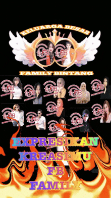 a poster for keluarga besar family bintang expressilan kreasi mu