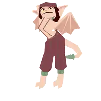 a cartoon drawing of a cat with wings