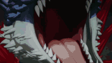 a close up of a person 's mouth with teeth and tongue sticking out