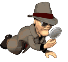 detective investigating looking around fact finding look