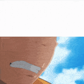 a close up of a man 's face with echidna written on the bottom