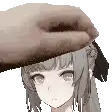 a pixel art of a girl wearing a hat .