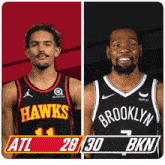 Atlanta Hawks (28) Vs. Brooklyn Nets (30) First-second Period Break GIF - Nba Basketball Nba 2021 GIFs