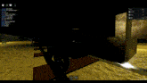 a screenshot of a video game with purple lights coming out of a building