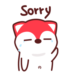 Sorry Fox Sticker - Sorry Fox Crying Stickers