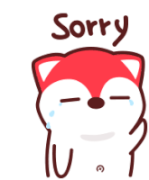 Sorry Fox Sticker - Sorry Fox Crying Stickers