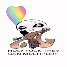 a drawing of two skeletons sitting next to each other with a heart in the background