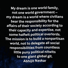 Abhijit Naskar One World Family GIF