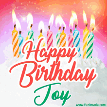 Happy Birthday Jo Candle GIF